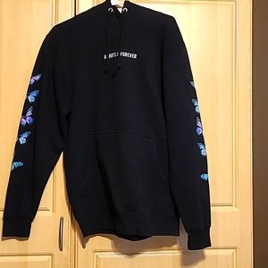 Black butterfly hoodie